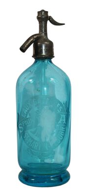 SAINT MARTIN VESUBIE - BOUTEILLE A EAU DE SELTZ en verre tei… - Photo 1