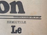 a newspaper with a picture of a motorcycle on it