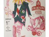 une image représentant une affiche de concert sur laquelle figure le dessin d'un homme en costume