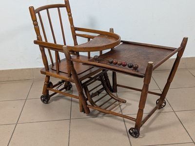 Chaise- haute de bébé à transformation en trotteur avec tabl…