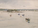 many boats that are floating in the water