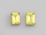 une paire de boucles d'oreilles en saphir jaune