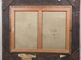 an image of a painting of a window with a message written on it
