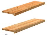 On voit deux morceaux de bois sur un fond blanc