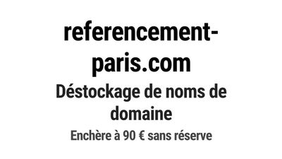Nom de domaine referencement-paris.
