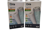 deux boîtes de purificateurs d'air Oria sur fond blanc