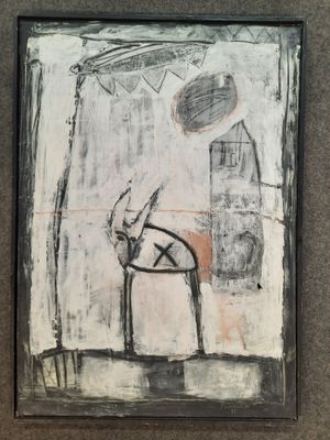 a picture of a painting on the wall of a room