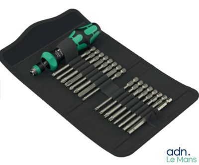 a black case with a bunch of screws in it