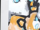 a picture of a painting of a vase and a vase on a table