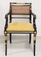 Suite comprenant cinq fauteuils et quatre chaises en bois la… (photo 2)