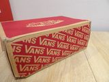 a box that has a red and white pattern on it