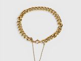 un bracelet en chaîne d'or, composé d'un maillon en or et d'un fermoir en or