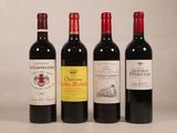 trois bouteilles de vin rouge sont alignées sur une table