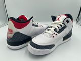nike air jordan 3 retro white / black / gym red men ' s size 11 5