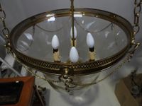 Paire de lanternes en verre et laiton, à quatre bras de lumi… (photo 2)