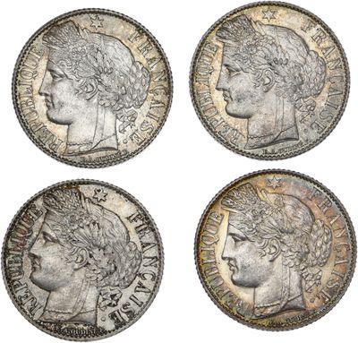 four silver coins of the reign of the reign of the reign of the reign of the reign of the reign of the reign of the reign of the reign of the