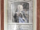 an old picture of a man in a suit and tie sitting in front of a mirror