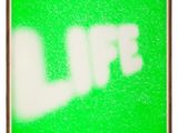 an image of a green picture with the word life written on it