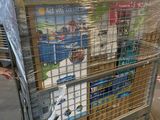 a cart that has a bunch of items in it
