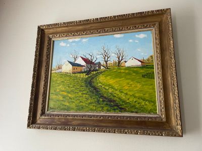 a picture of a painting hanging on the wall