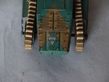 a toy tank that is sitting on a table