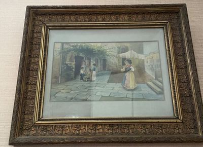 une photo d'un tableau accroché au mur