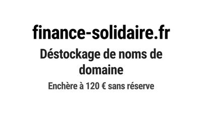 Nom de domaine finance-solidaire.