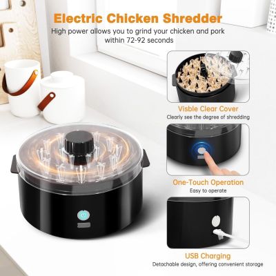 un effilocheur électrique pour poulet posé sur le plan de travail