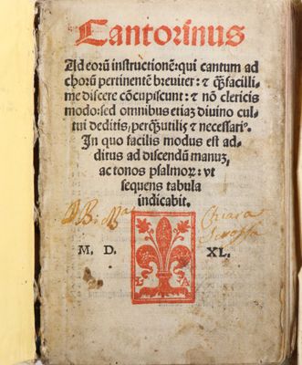 Cantorinus ad eorum instructionem. Venise, héritiers Luc-Ant… - Photo 1