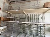 a room with a lot of shelves and a lot of wires