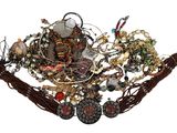 a picture of a bunch of jewelry on a white background