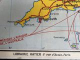 a map of france with a red line on it