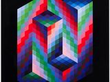 an image of a colorful geometric painting on a black background