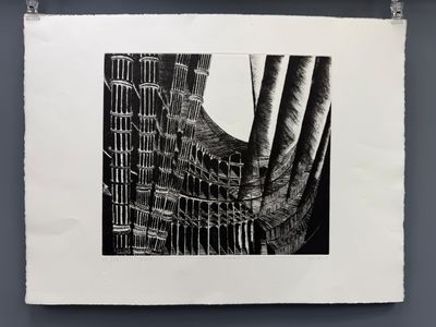 une photo en noir et blanc représentant un bâtiment