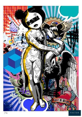 une image d'un tableau représentant une femme avec un oiseau sur l'épaule