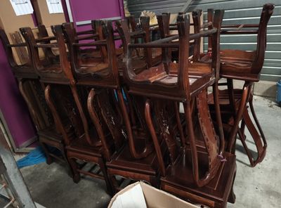 20 chaises bois exotique dossier ajouré Asie / Vente sur dés…