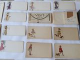 a lot of cards on the table with pictures on them