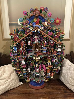 a christmas tree that has a bunch of decorations on it
