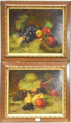 LEBLANC (Léon) (Besançon 1828-1900) "Composition aux fruits"…