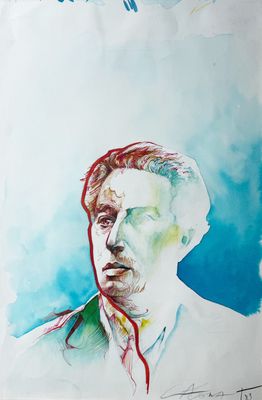CAGNAT (Jean-Pierre) (1946-). Portrait d'André Breton. Dessi…