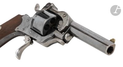 a close up of a revolver on a white background with a white background
