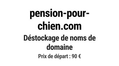 Nom de domaine pension-pour-chien.