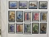 a picture of a picture of a collection of stamps on display