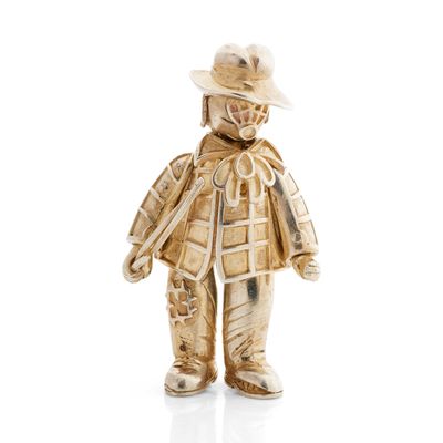 BROCHE présentant un motif d'épouvantail articulé. Monture e…