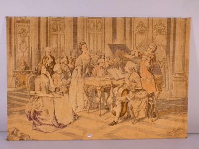 D'après Marchetti (XIXe). Le concert et confidences. Tapisse… - Photo 1