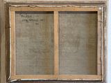 an image of a painting of a window with a message written on it