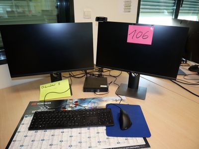 ordinateur 5 : une mini UC DELL CORE i5, 7th Gen , deux écra…