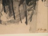 a picture of a drawing of a cow on a wall