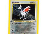 a close up of a pokemon card on a white surface
