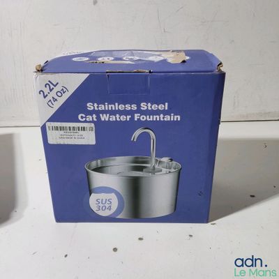 a box of stainless steel cat water fountain on a table